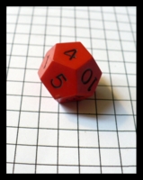 Dice : Dice - 12D - Percision Red With Black Numerals
